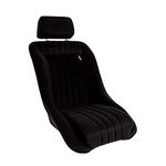 Sport seat 'Classic' - Black - Non-reclinable back-rest + Head-rest - incl. slides