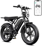 TST Electric Bike for Adults, 1500W Peak Motor 28 MPH 60 Miles Fat Tire E Bike with 48V 15Ah Removable Battery 20" Electric Dirt Bike Hydraulic Suspension and 7-Speed