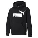 PUMA Boys' Ess Big Logo Hoodie Fl B Sweat, Black, 164