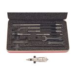 Starrett 124AZ Solid-Rod Vernier Inside Micrometers Set, 2-8" Range, 0.001" Graduation, +/-0.0001" Accuracy, With Case