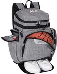 WOLT Basketball Backpack Gym Bag with Shoe Compartment, Large Sports Backpack with Separate Ball Holder for Basketball, Soccer, Volleyball, Baseball