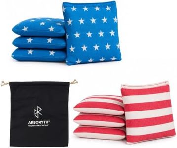 ARBORYTH Canvas Duck Cloth Cornhole Bean Bags Set - American Version, Set 8