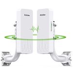 Adalov CPE660 Wireless Bridge with 2 Bracket Mounts, 3KM 5.8G Point to Point Outdoor CPE, Long Range Wifi Bridges for PtP/PtMP with 14DBi High Gain Antenna, PoE Adapter, 2 RJ45 Ethernet Port, 2 Pack