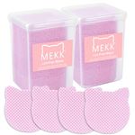 MEKK Lint Free Nail Wipes, 400pcs Nail Polish Remover Wipes, Lint Free Wipes For Gel Nail Remover Non-Woven Fabric Eyelash Extension Glue Wipes Nail Polish Remover Pads Nail Supplies