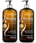 MAJESTIC PURE Biotin Shampoo and Conditioner Set with DHT Blocker Complex - Hydrating, Nourishing & Supporting Healthy Hair, Sulfate Free, for Men & Women - 16 fl oz each