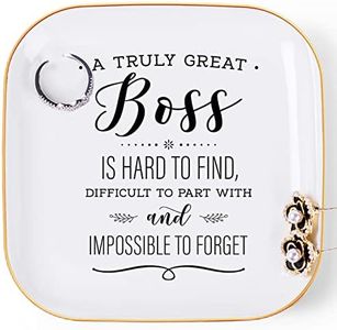 Piudee Boss Lady Gifts for Women, Gifts for Boss Jewelry Dish A truly great boss is hard to find...and impossible to forget, Female Boss Gifts for Women Christmas Birthday Bosses Day Gifts