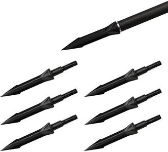 TOPARCHERY Arrowheads Broadheads: 6 Arrowheads 3D Arrowheads Hunting Arrowheads Broadhead for Carbon Arrows, Crossbow, Aluminum Arrows and Fiberglass Arrows in Archery