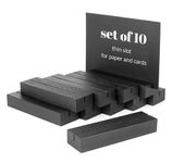 10 Pack Wood Place Card Holder - Black Wooden Table Number Holders , Name Place Cards Stand , Events Party Tabletop Sign Stands , Wedding & Birthday Stands for Photos, Pictures & Postcard