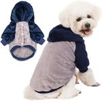 FabriCastle Dog Hoodie Sweater, Dog Clothes, Dog Coat, Dog Jacket for Small or Medium Dogs Boy or Girl, Ultra Soft and Warm Cat Pet Sweaters (Grey Body, Large)