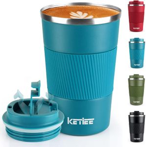 KETIEE Insulated Coffee Mug, 380ml – Blue