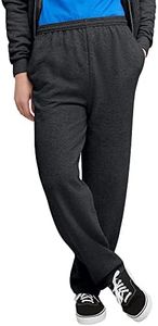 Hanes Men's Sweatpants, EcoSmart Fleece Sweatpants, Cotton-Blend Fleece Sweats, Mid-Weight Straight-Leg Sweatpants for Men, Charcoal Heather, X-Large