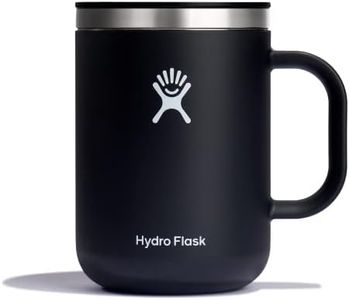 Hydro Flask Mug - Stainless Steel Reusable Tea Coffee Travel Mug - Vacuum Insulated, BPA-Free, Non-Toxic Black 24 oz