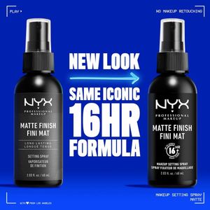 NYX Matte Setting Spray for Face, Long Lasting Shine-Free Finish, 60ml