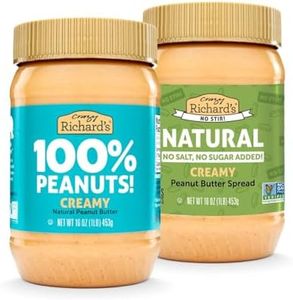 Crazy Richard's 100% All-Natural Vegan Creamy Peanut Butter with No Added Sugar and Non-GMO Variety Pack (Original All Natural Creamy + No Stir Creamy)