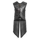 Ucosbros Medieval Armor Viking Armor Knight Dress Armor PU Leather Costume For LARP Party Black M