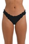 Hobie Women's Cinched Back Hipster Bikini Swimsuit Bottom, Black//Solids, X-Large