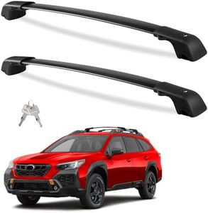 Tuyoung 220lbs Roof Rack Cross Bars Compatible with Subaru Outback Wilderness 2022 2023 2024 2025 with Raised Side Rails, Anti-Theft Lockble Heavy Duty Aluminum Roof Crossbars Rooftop Luggage Racks