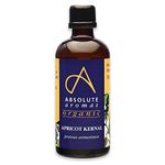 Absolute Aromas Organic Apricot Kernel Oil 100ml - in a Glass Bottle - Pure, Natural, Vegan and Cruelty Free