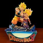 Tinion Dragon Ball Z Jumbo Goku Action Figure Miniature Doll (Toy Figure) Specialedition for Car Dashboard,Decoration,Cake,Office Desk & Study Table (Pack of 1) (Height- 15Cm)