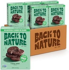 Back to Nature - Fudge Mint Cookies - Real Ingredients like Wheat Flour - Vegan, Non-GMO - Seriously Tasty Snacking - 5.5 Ounce (Pack of 6)