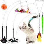 Cat Wand Toys for Indoor Cats Feath