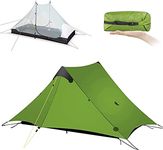 Ultralight Tent 3-Season Backpacking Tent 1 Person/2 Person Camping Tent, Outdoor Lightweight LanShan Camping Tent Shelter, Perfect for Camping, Trekking, Kayaking, Climbing, Hiking, 2 Person, Green