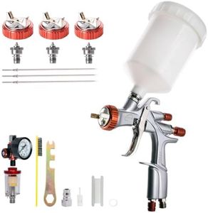 AUTOCOAT YT-160 LVLP Air Spray Gun with 1.3/1.5/1.7/2.0mm Nozzles and Air Regulator & Oil Water Separator, R500 Paint Guns Automotive, Paint Gun for House Painting, Car, Furniture