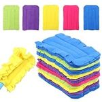 10 Pcs Duster Refill Bulk Reusable Duster Pads Refills Hand Dusters Replacement Rainbow Colors Dry Duster for Cleaning Ceiling Fan Window Kitchen Floor