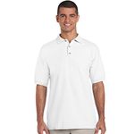 Medium White Quality Polo Shirts with Front Placket and Button Ideal for Work wear or Casual wear
