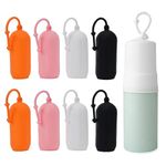 INOVERA (LABEL) 8 Pieces Travel Bottle Covers - Leak Proof Bottles Sleeves - Reusable Elastic Cover for Toiletry, Shampoo & Lotion Containers (Multicolor)