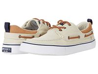 Sperry Men's Bahama 3-Eye Boat Shoe, Off White Canvas, 6.5 UK