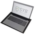 Shield Your Body - Laptop Lap Pad with SaferBody™, Anti Radiation Shield & Heat Shield Pad, EMF Blocker for Laptops up to 35.6 cm. Wide (26.9 x 35 cm Pad Size), Jet Black PU Leather Color