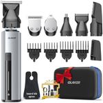 GLAKER Beard Grooming Kit - All in One Hair Cutting Kits, Electronic Shaving Razor, Professional Barber Kit, Mens Body Hair Shaver, Cordless Nose Hair Trimmer, Rechargeable Hair Clippers for Men
