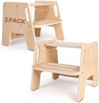 2 Pack Toddler Step Stool, Wooden H