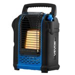 VEVOR Propane Propane Heater, 9000BTU Forced Radiant Space with Stepless Temp Settings & Tip-over Protection, Portable Garage/Shop Heater for Sports, Boating, RVs, Outdoor