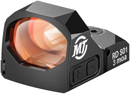 MidTen S01 Shake Motion Awake Mini Red Dot Sight for RMR, Adapter for GL MOS & Picatinny Mount Included, 3 MOA Red-Dot Optic Pistol Reflex Sight, Large Aspheric Lens Parallax-Free 1500G Shockproof