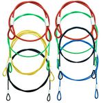 8 Pack Safety Stainless Steel Tethers,Colorful Coated Security Tether Lanyard Kit Cable Wire Compatible with Gopro Hero All Editions,Action Camera Series Devices and Other Applicable Equipment