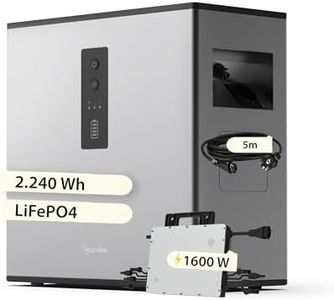 Hoymiles MS-A2 Solarbatterie 2.240Wh - 800W 2T HMS Wechselrichter - Solarspeicher-Set für Balkonkraftwerke - LiFePo4-5m AC-Kabel - Langlebig & Sicher - at-Version