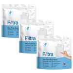 FILTRA Ultra Thick Body Wipes | Body Wipes in Pre-Moistened, Re-Sealable Zip Lock Pouch of 10 Wipes (3 Packs = 30 Wipes)