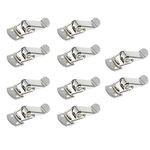 Rannb Toggle Latch Mini Size Stainless Steel Latch Catches Clamp for Toolbox, Cases, Chests - Pack of 10