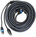 Sky High Car Audio 2 Channel 18 ft RCA Cables Triple Shield Nylon Coated