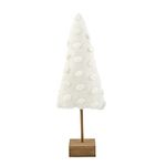 Mud Pie White Dot Christmas Tree Table Sitter, Medium, 16" x 5 1/2"