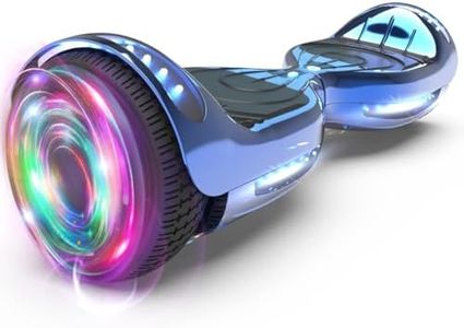 SUNDERWELL Electric Hoverboard with LED Lights and Bluetooth Speaker, Self Balancing Scooter with 6.5" Flashing Wheels, Top Speed of 10MPH, Gifts for Kids