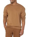 Fruit of the Loom Men's Crafted Comfort Fleece Crewneck Sweatshirts & Pullover Hoodies, Super Soft Cotton Blend, Sizes S-2X, Golden Pecan, Medium