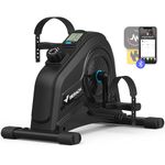 MERACH Under Desk Bike Pedal Exerciser, Silent Magnetic Mini Exercise Bike for Seniors Arm Leg Recovery, Physical Therapy, Non-Slip Desk Cycle with APP for Home Office Workout