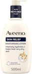 Aveeno Skin Relief Moisturising Lotion, With Soothing Triple Oat Complex & Shea Butter, Suitable For Sensitive Skin, 72-Hour Intense Hydration, Helps Relieve Very Dry and Tight Skin, Unscented, 500ml