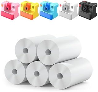 LETSHAHA Instant Photo Paper - 5 Roll Black & White Printer Paper for Kids Instant Printer, HD Thermal Photo Paper Set