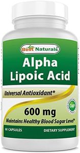 Best Naturals Alpha Lipoic Acid 600 mg 60 Capsules - ALA Powerful Antioxidant