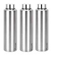 VISAXMI Stainless Steel Water Bottle Set - 500ml, Pack of 3, Rust-Resistant, Leak-Proof, Wide Mouth, Eco-Friendly, Lightweight for Outdoor & Daily Use