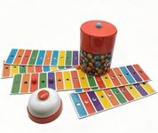 Match Color Bingo Game for Kids, Fast Bead Grabbing Games, Educational Toys for Toddlers, Family Game Night, Learning Games for Preschoolers with 90 Color Beads, Bell & Cards (Multicolor)